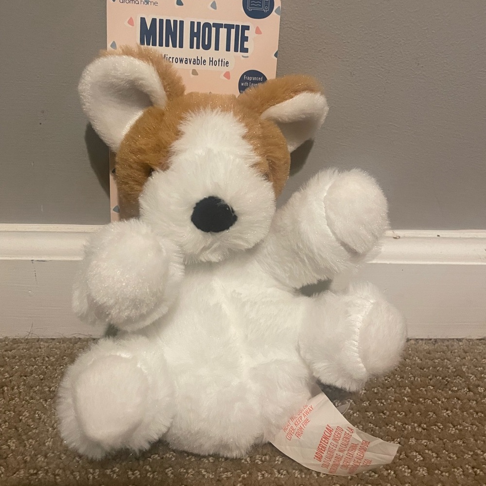 NEW Aroma Home‎ Mini Dog Plush Snuggable Hotties Brown Tan Puppy scented